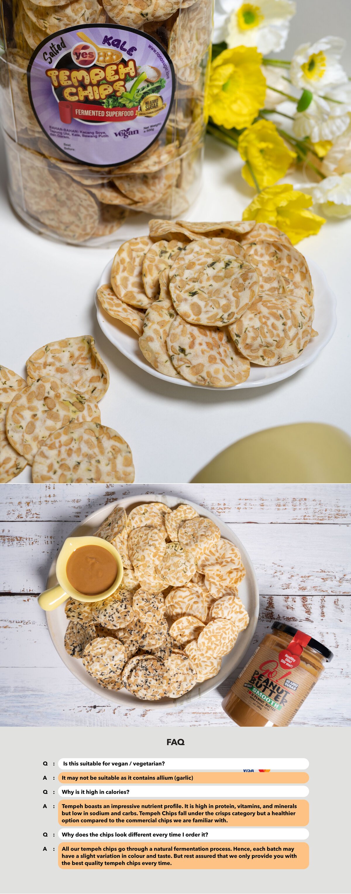 Nonosugar Tempeh Chips Kale Unsalted